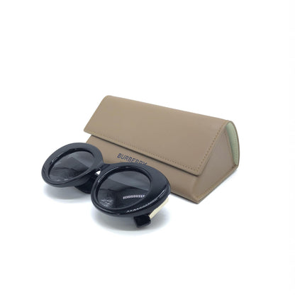 Burberry Black Oversized Round Women's Sunglasses (Pre-Owned)