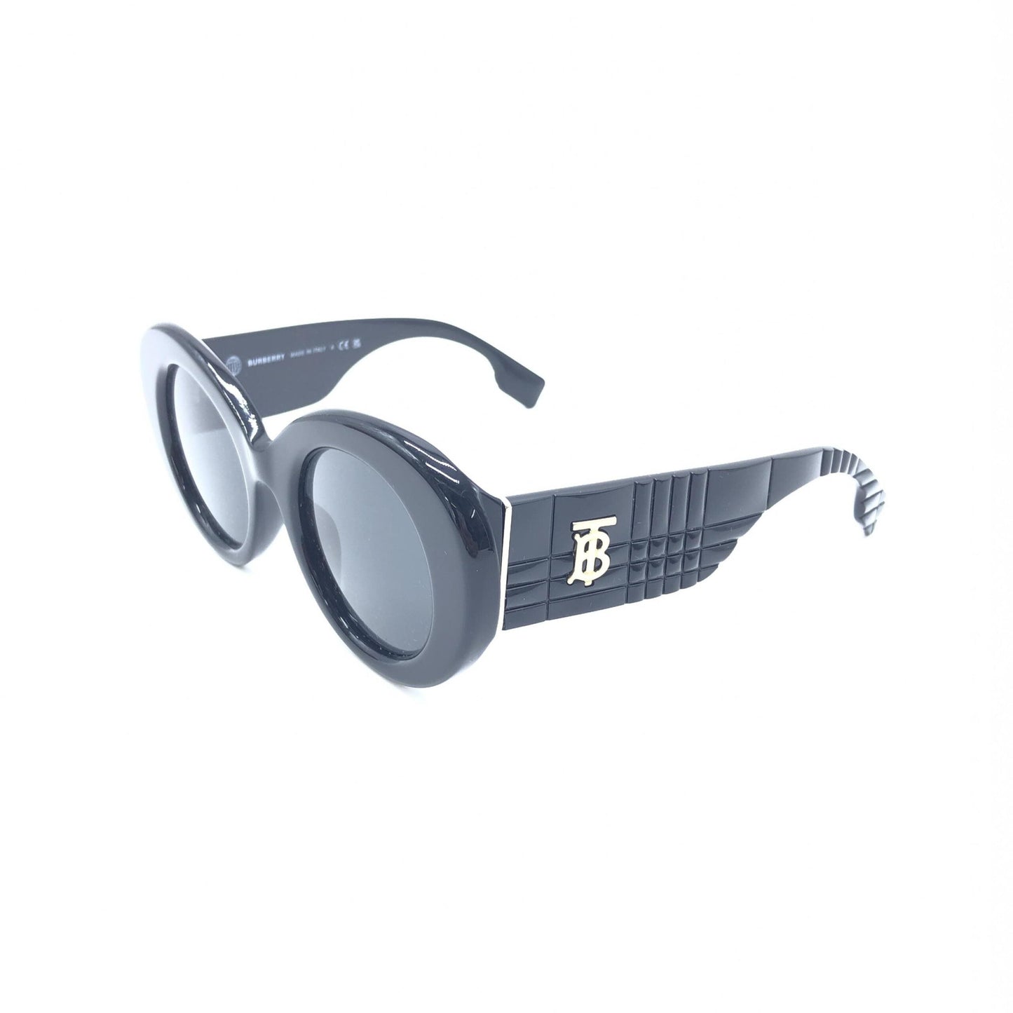 Burberry Black Oversized Round Women's Sunglasses (Pre-Owned)