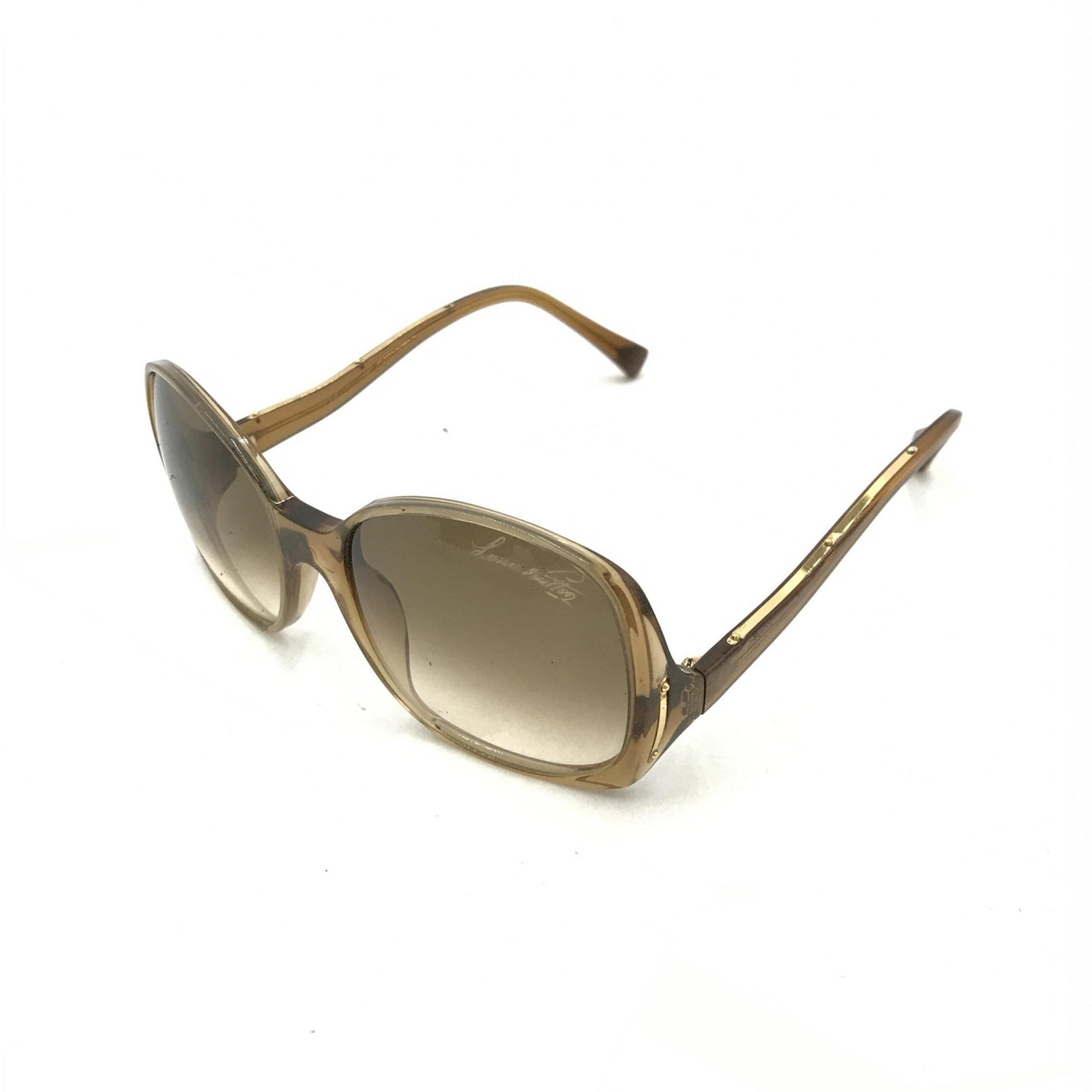 Louis Vuitton Brown Speckling Acetate Frame Women's Sunglasses (Pre-Owned)