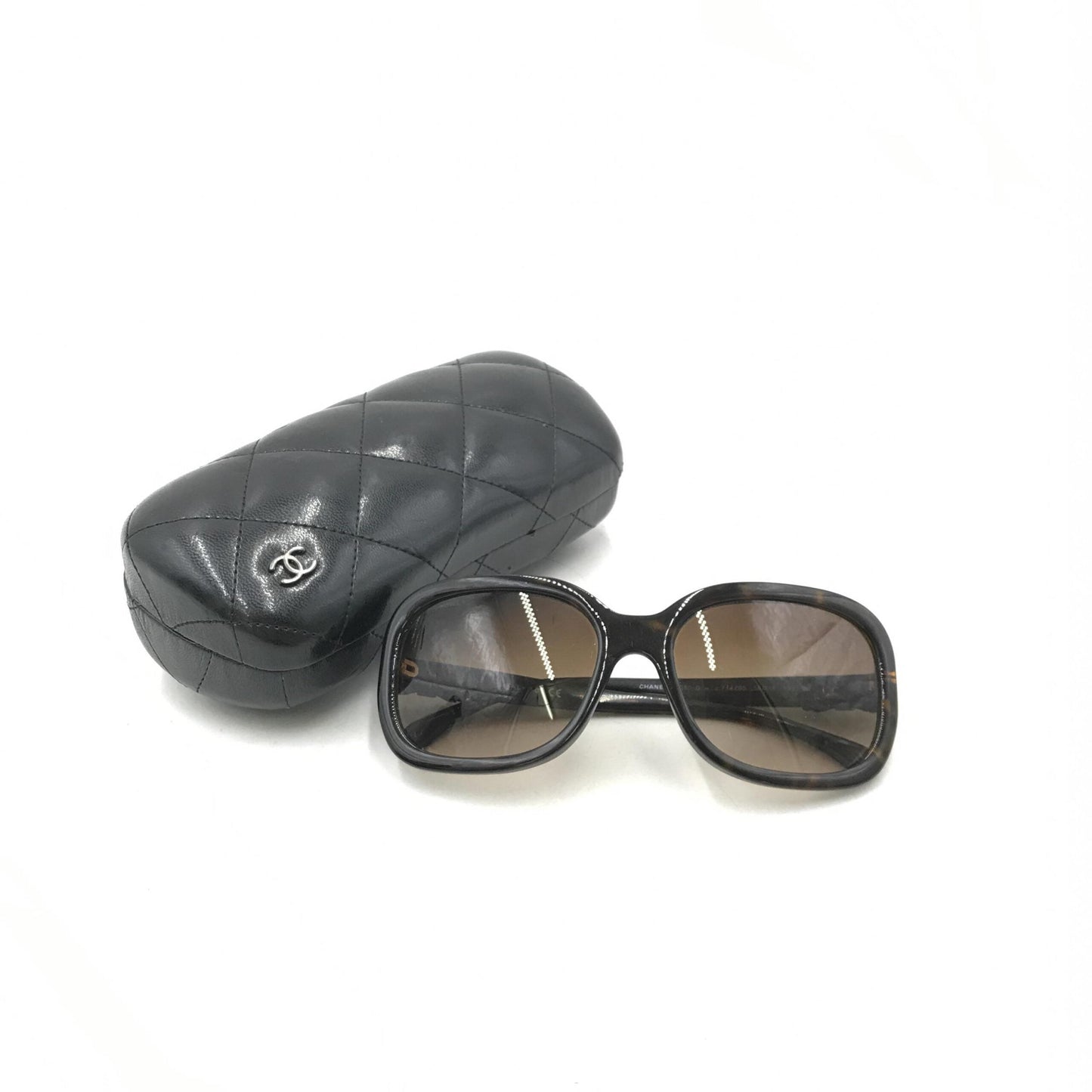 Chanel Chanel Interlocking CC Logo Oversize Women's Sunglasses (Pre-Owned)