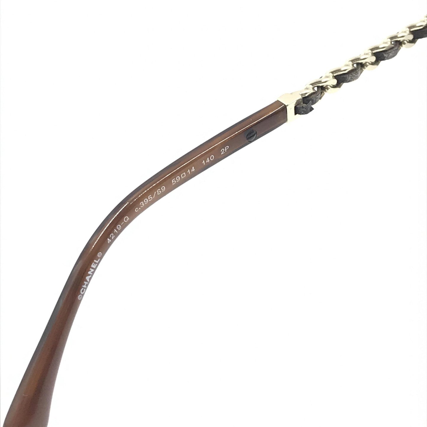 Chanel Gold And Black Polarized Aviator Women's Sunglasses (Pre-Owned)