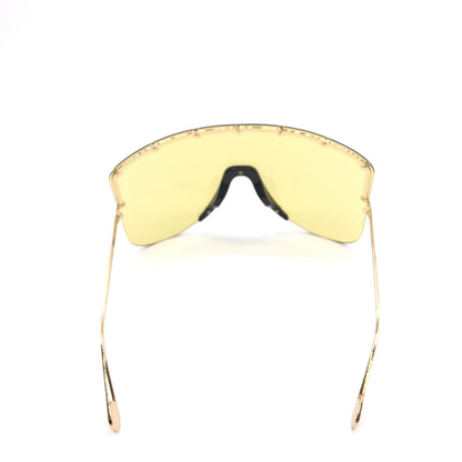 Gucci Gold Shield Sunglasses With Stud Women's Details (Pre-Owned)