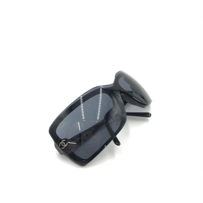 Chanel Oversized Black Sunglasses With Women's Case (Pre-Owned)