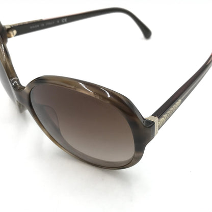 Chanel Oversized Gradient Brown Women's Sunglasses (Pre-Owned)