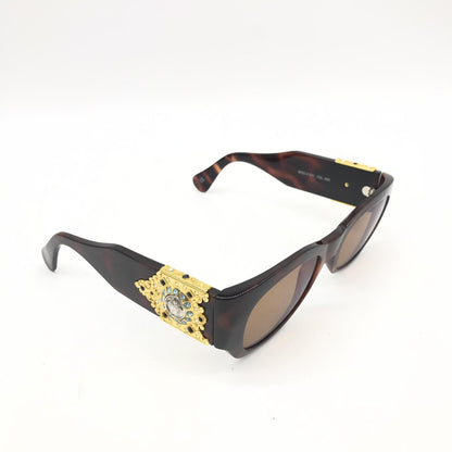 Versace Rectangular Frame Vintage Women's Sunglasses (Pre-Owned)