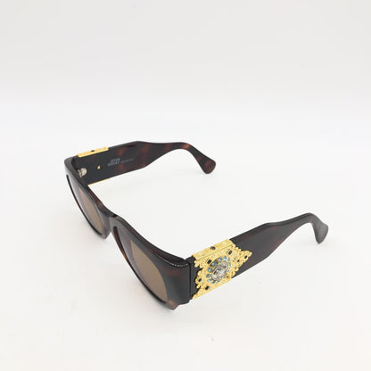 Versace Rectangular Frame Vintage Women's Sunglasses (Pre-Owned)