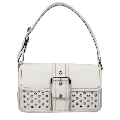 Michael Kors White Leather Shoulder Women's Bag