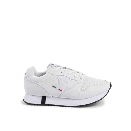 19V69 Italia White Artificial Leather Athletic Men's Sneakers