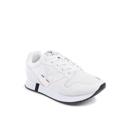 19V69 Italia White Artificial Leather Athletic Men's Sneakers
