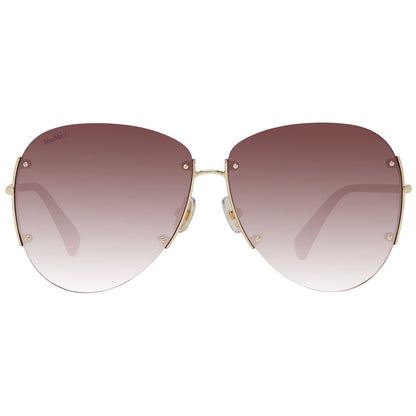 Max Mara Gold Metal Women's Sunglasses