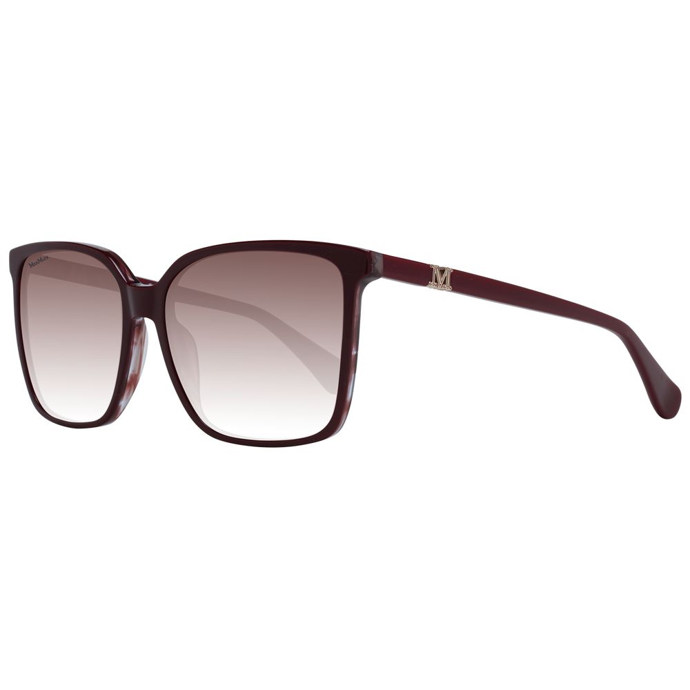 Max Mara Burgundy Plastic Women's Sunglasses