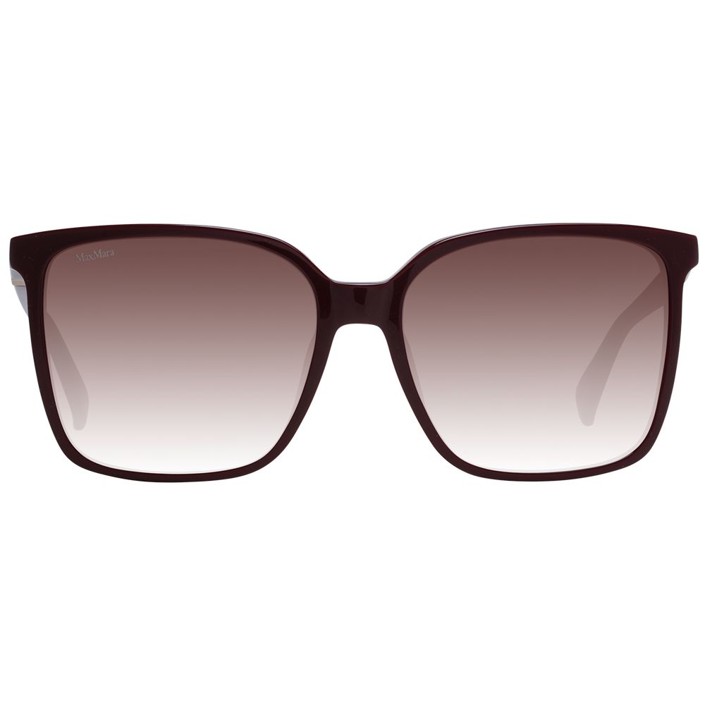 Max Mara Burgundy Plastic Women's Sunglasses
