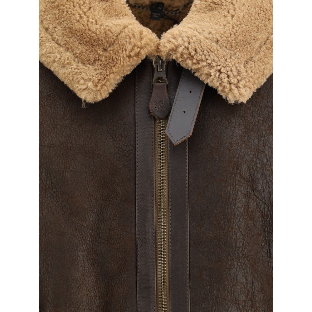 Belstaff Brown Lamb Ovis Aries Aries Men's Clothing