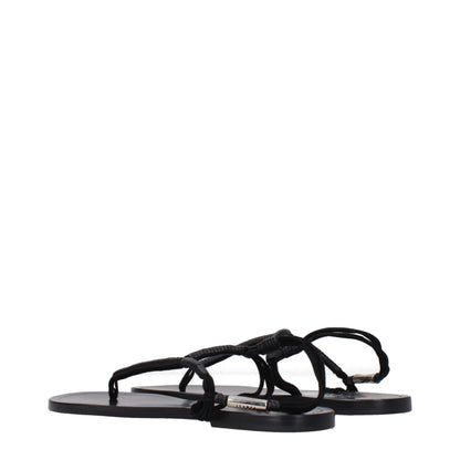 Isabel Marant Black Leather Flip-Flop Women's Sandals