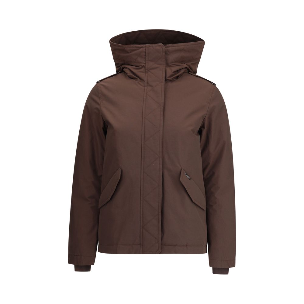 Woolrich Brown Cotton Full-Length Women's Jacket