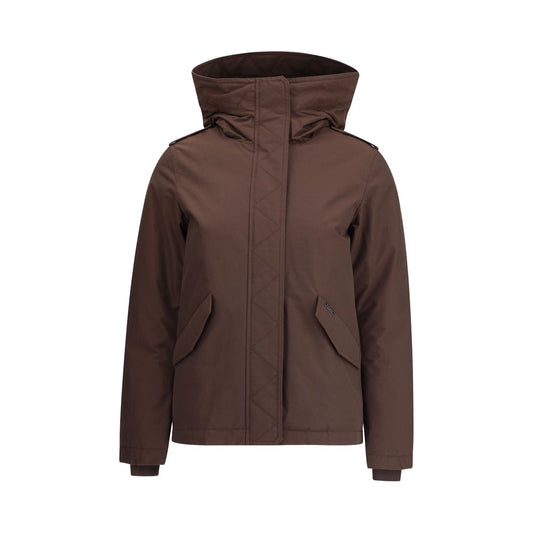 Woolrich Brown Cotton Full-Length Women's Jacket