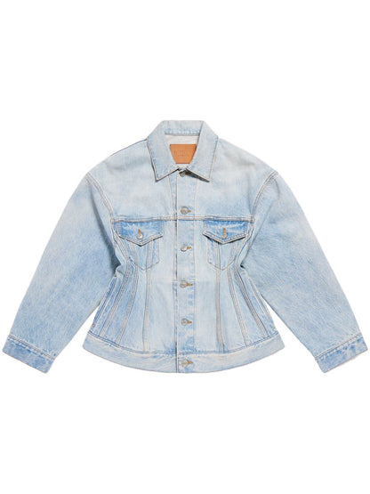 Balenciaga Women's Hourglass Silhouette Denim Jacket