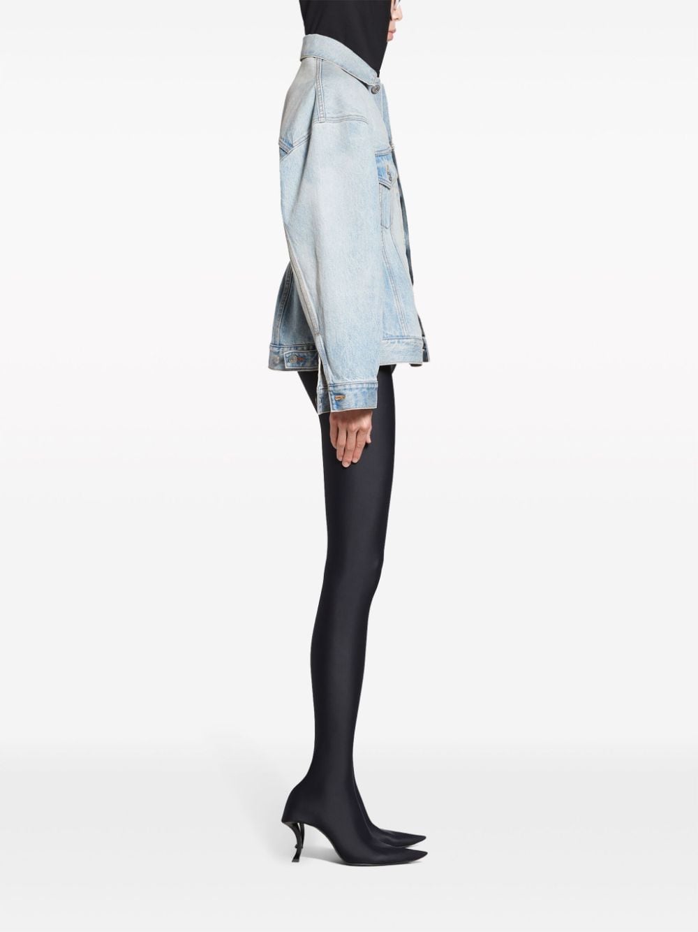 Balenciaga Women's Hourglass Silhouette Denim Jacket