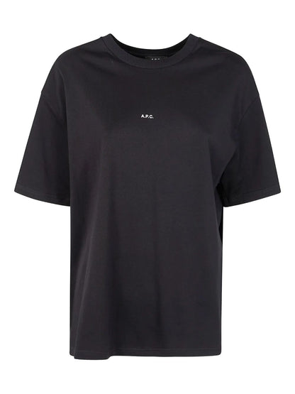 A.P.C. Women "Boxy Micro Logo Gots" T-Shirt