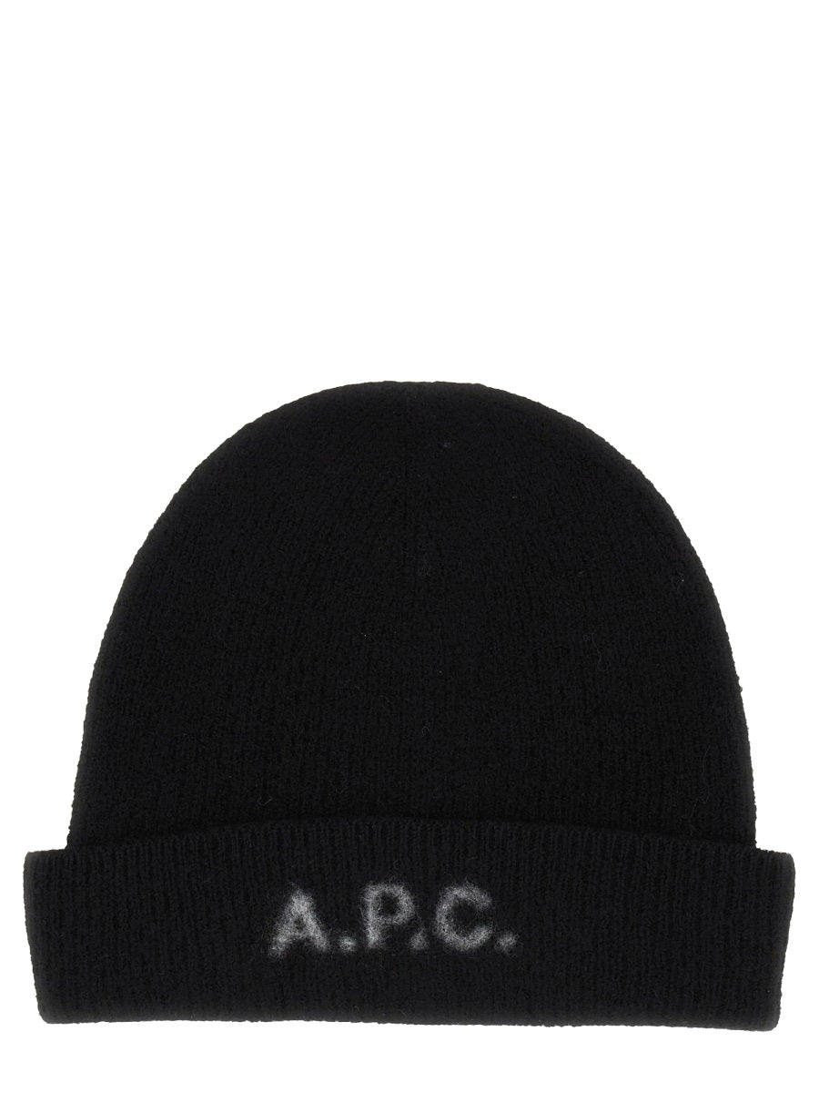 A.P.C. Unisex Berretto In Lana Con Logo