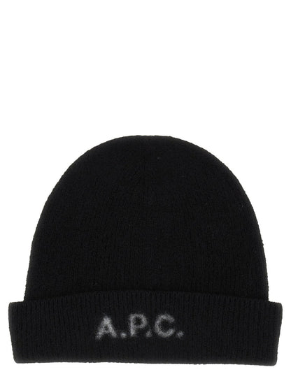 A.P.C. Unisex Berretto In Lana Con Logo