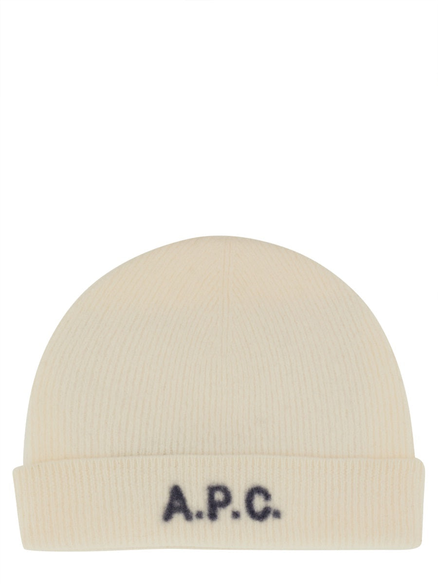 A.P.C. Unisex Berretto In Lana Con Logo