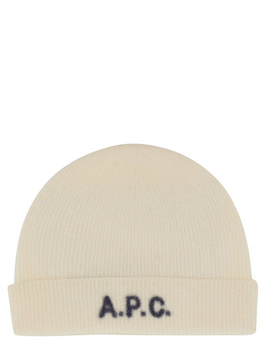 A.P.C. Unisex Berretto In Lana Con Logo