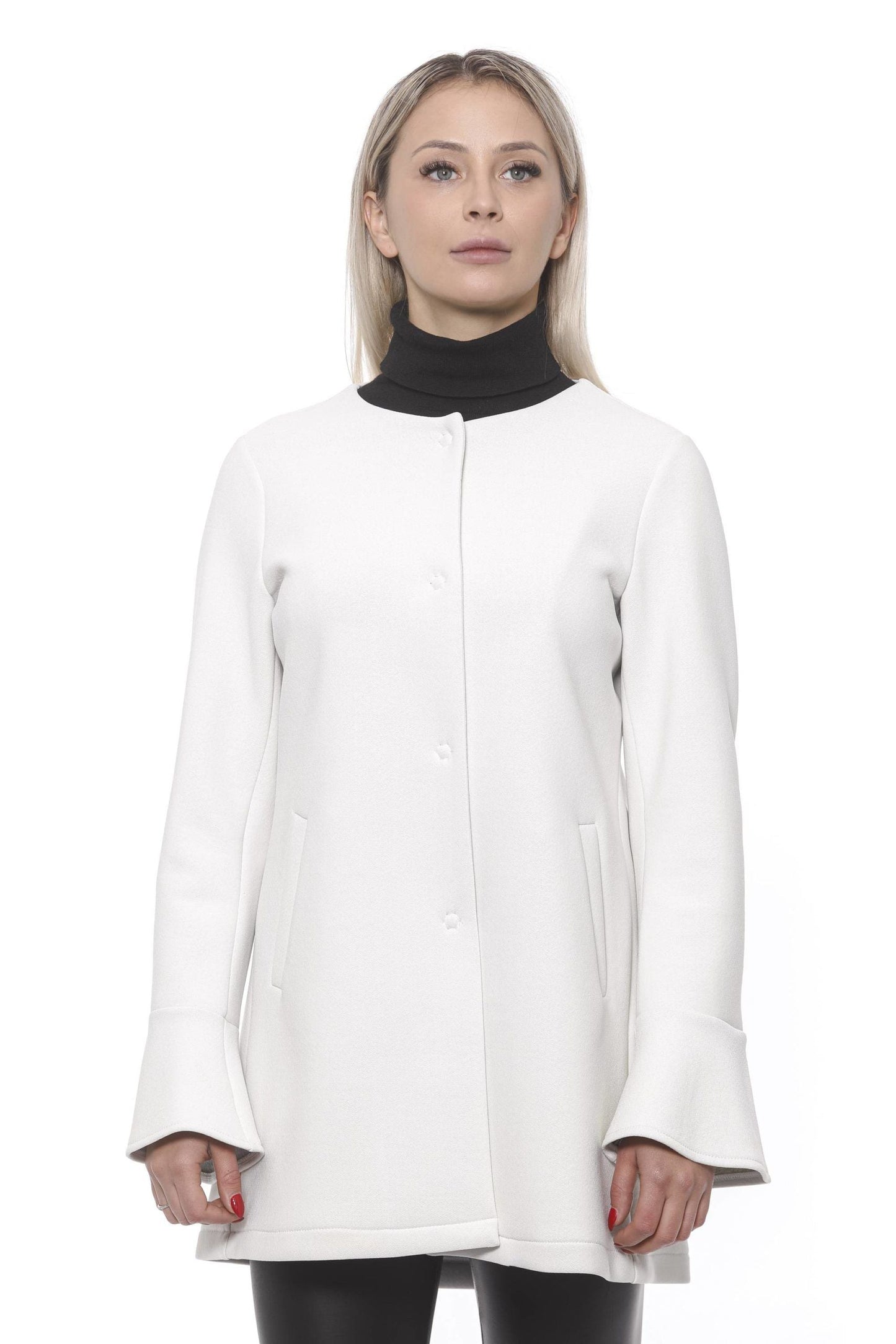 19V69 Italia White Neoprene Jacket & Women's Coat