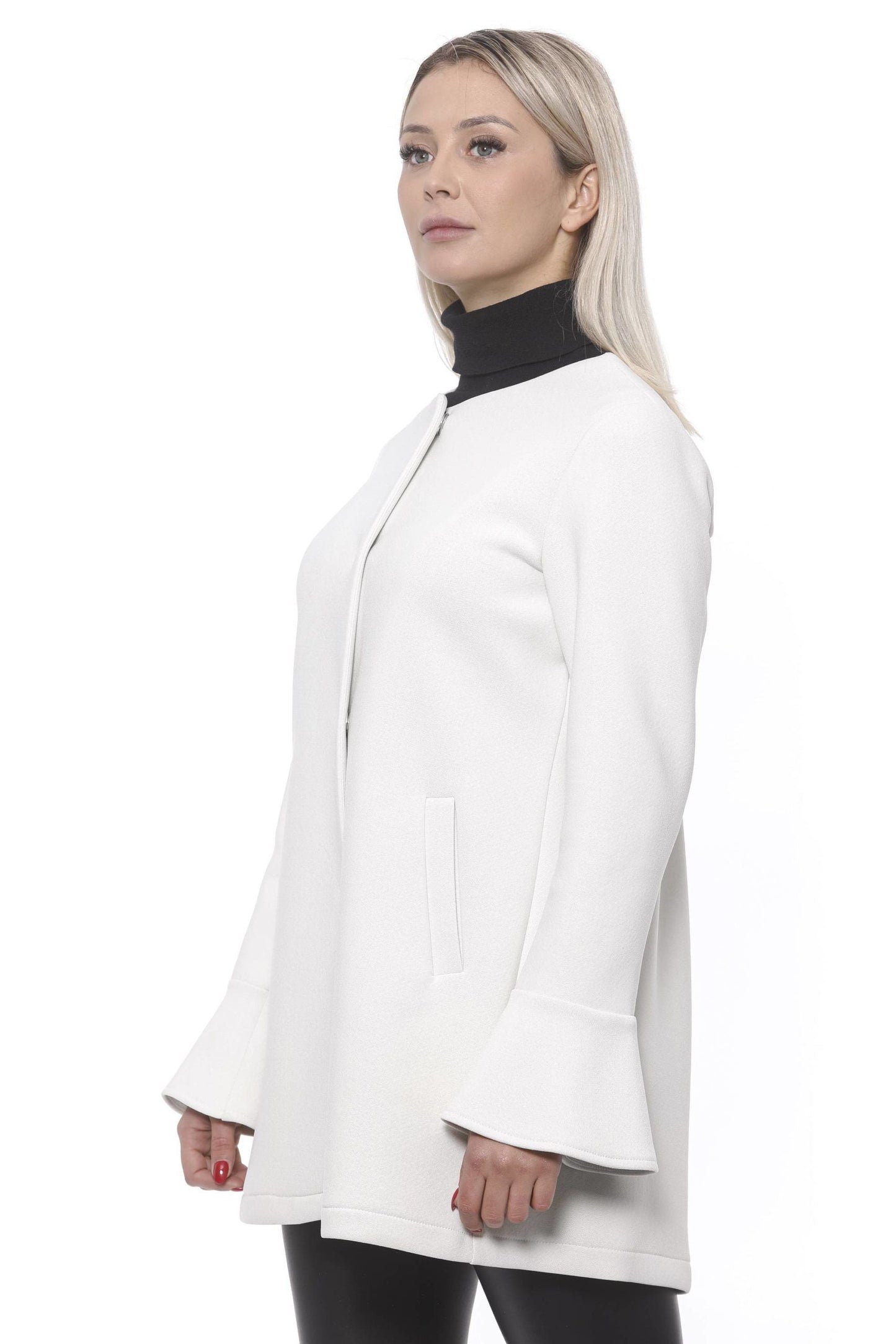 19V69 Italia White Neoprene Jacket & Women's Coat