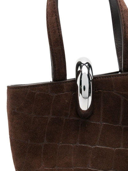 Jacquemus Women's  Crocodile-Effect Ring-Detail Tote Bag