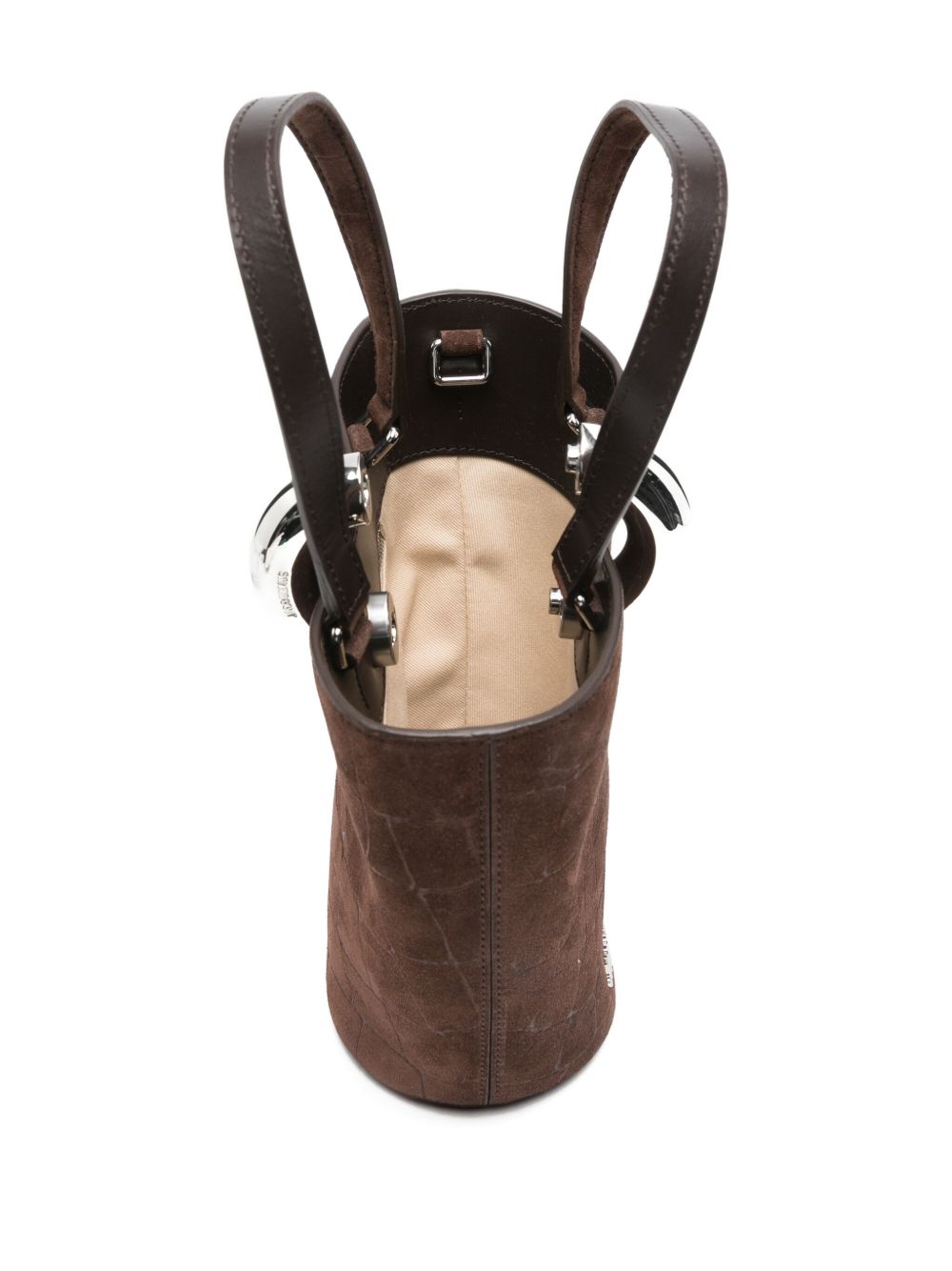 Jacquemus Women's  Crocodile-Effect Ring-Detail Tote Bag