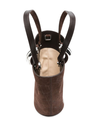 Jacquemus Women's  Crocodile-Effect Ring-Detail Tote Bag