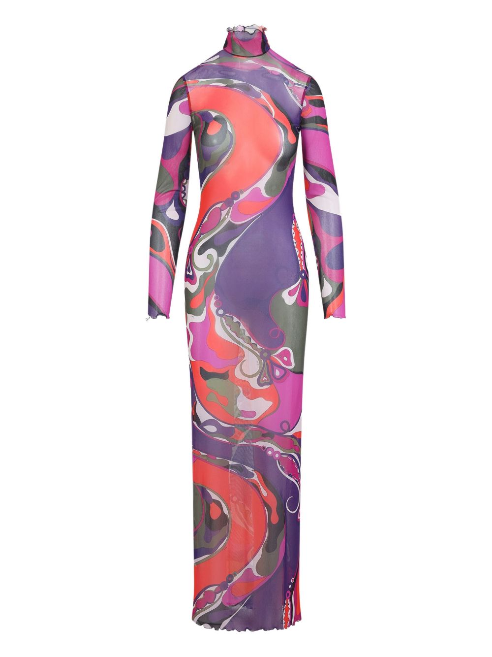 Pucci Women's Swirl-Print Turtleneck Dress