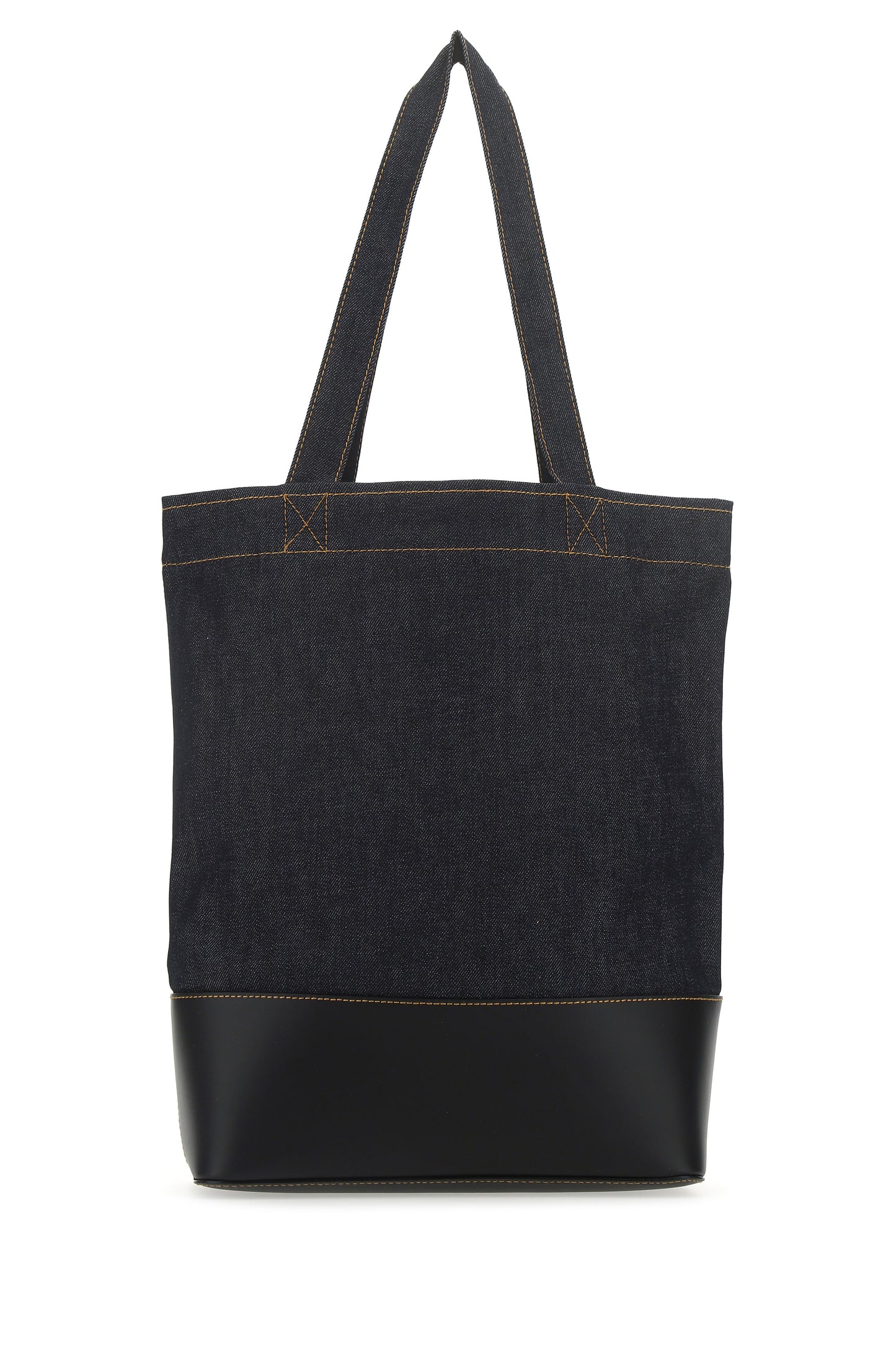 A.P.C. Men Blue Denim And Leather Shopping Bag