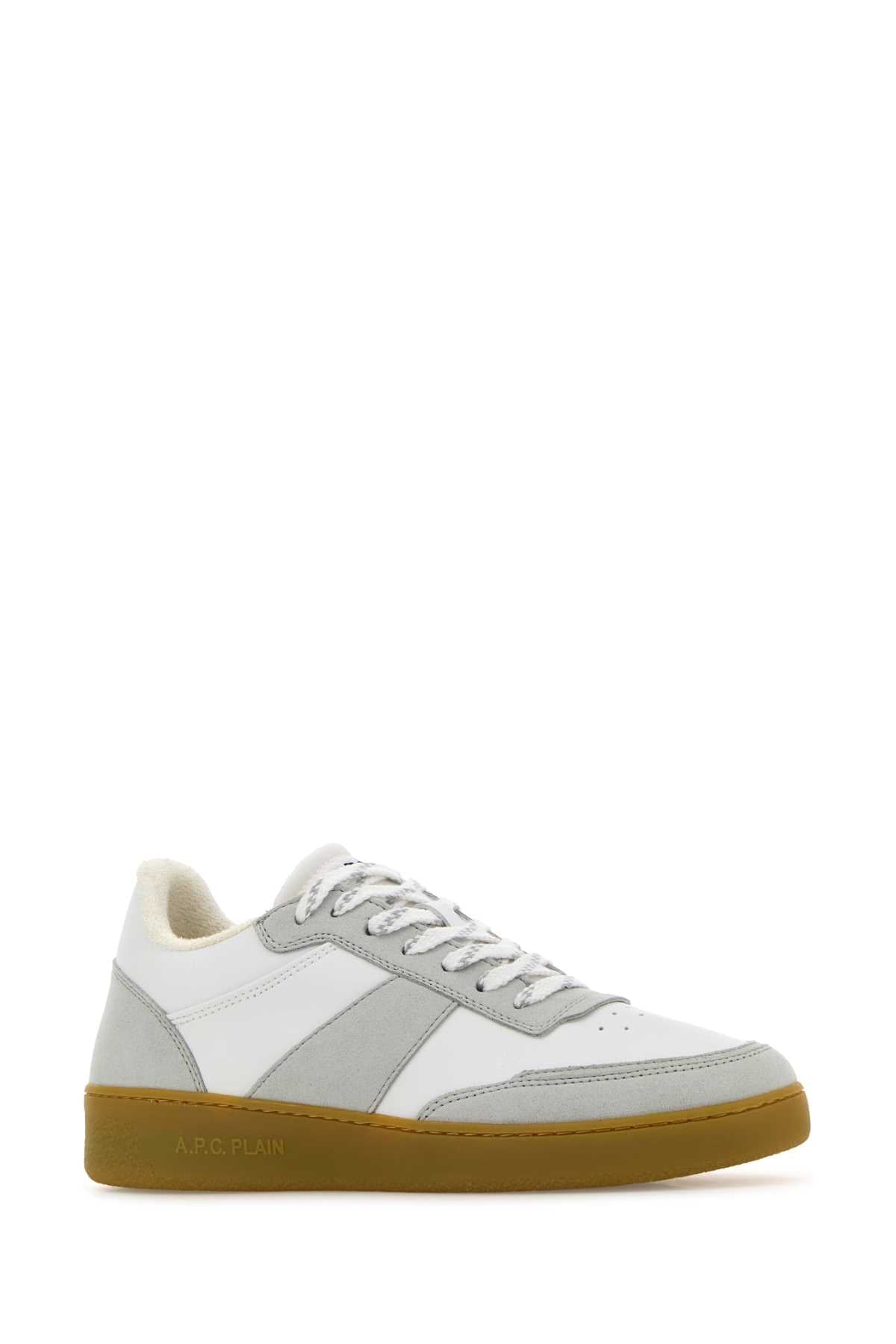 A.P.C. Unisex Two-Tone Synthetic Leather Plain Sneakers