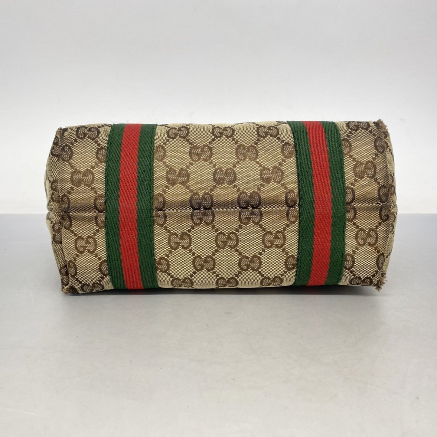 Gucci Brown Canvas Handbag (Pre-Owned)