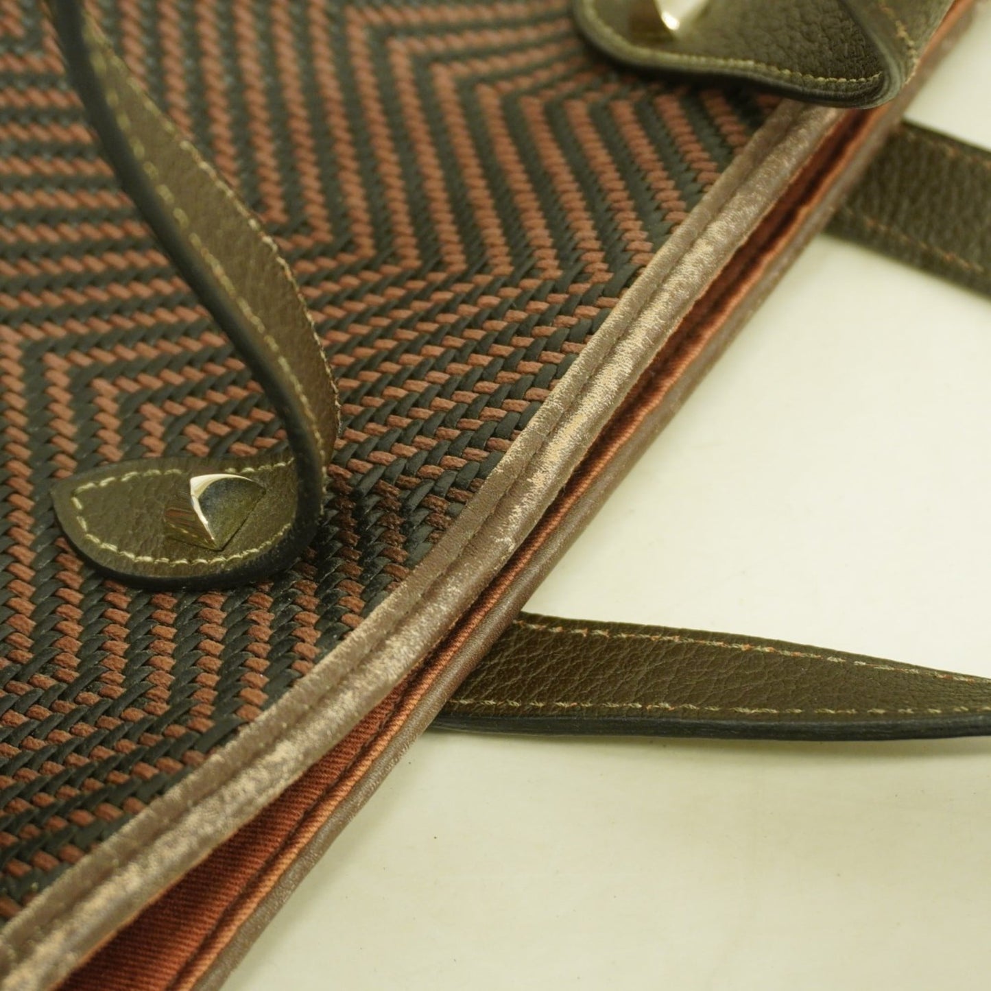 Hermes Brown Polyester Tote Bag (Pre-Owned)