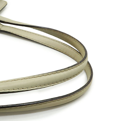 Gucci Ivory Leather Handbag Shoulder Bag Tote Bag (Pre-Owned)