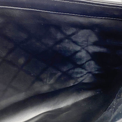 Chanel Black Leather Satin Tote Bag (Pre-Owned)