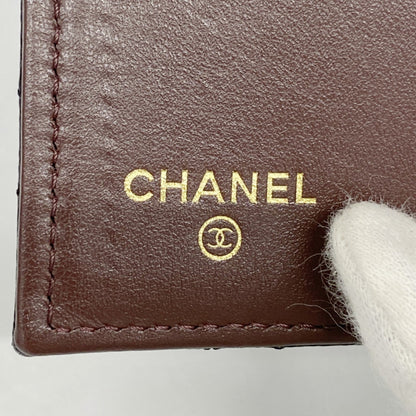 Chanel Black Grained Calfskin Wallet (Tri-Fold) (Pre-Owned)