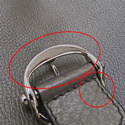 Gucci Bronze Metallic Gray Leather Shoulder Bag (Pre-Owned)