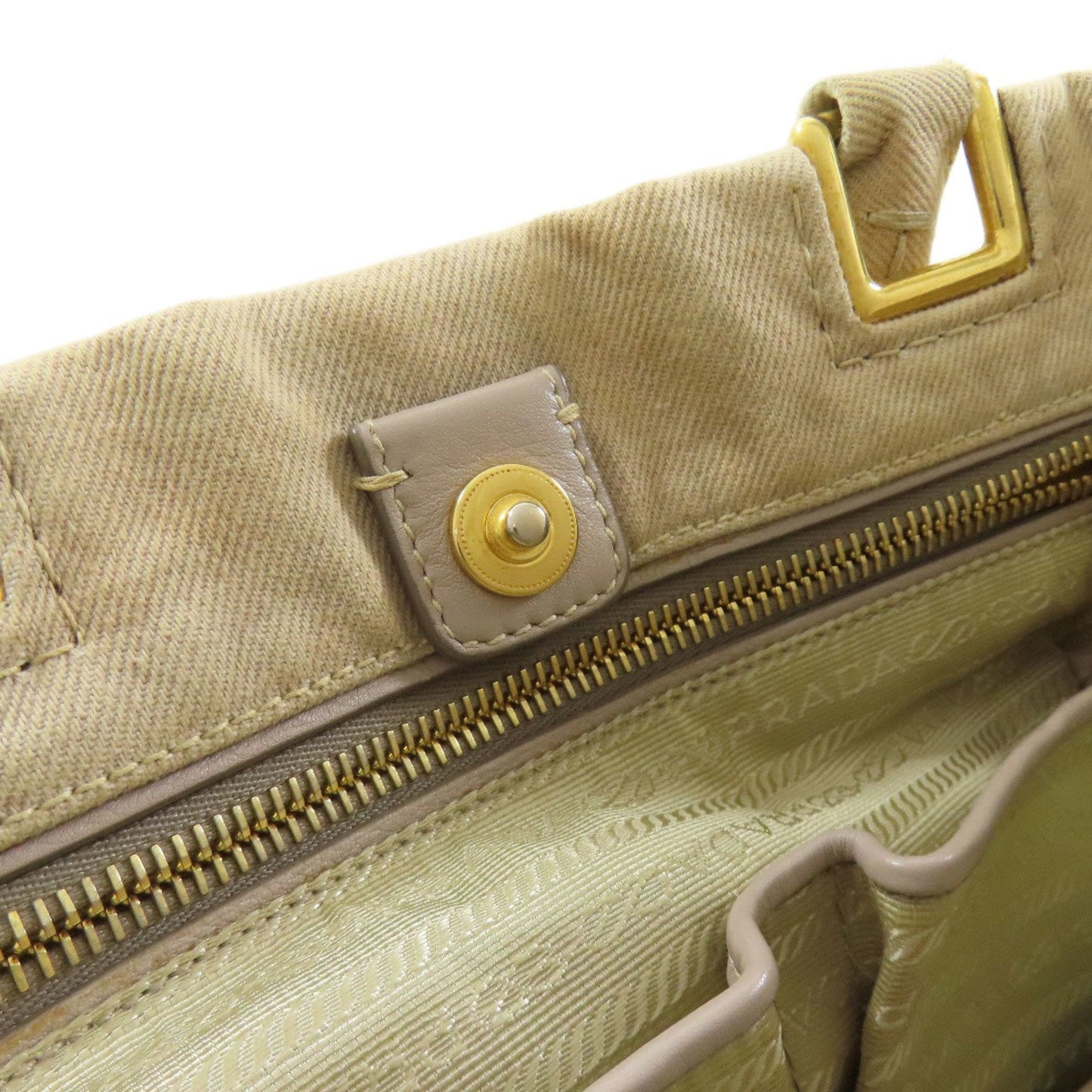 Prada Brown Denim Tote Bag (Pre-Owned)