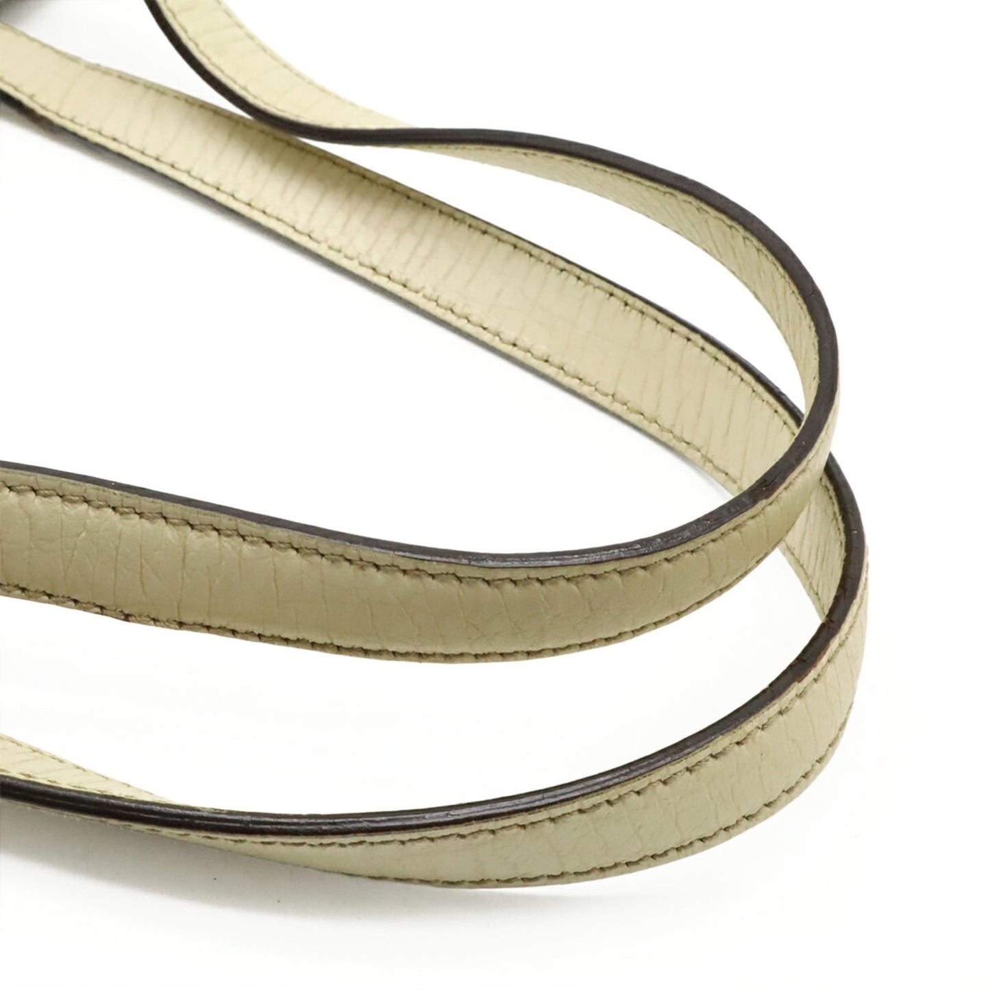 Gucci Beige Green Ivory Red Color Canvas Leather Shoulder Bag Tote Bag (Pre-Owned)