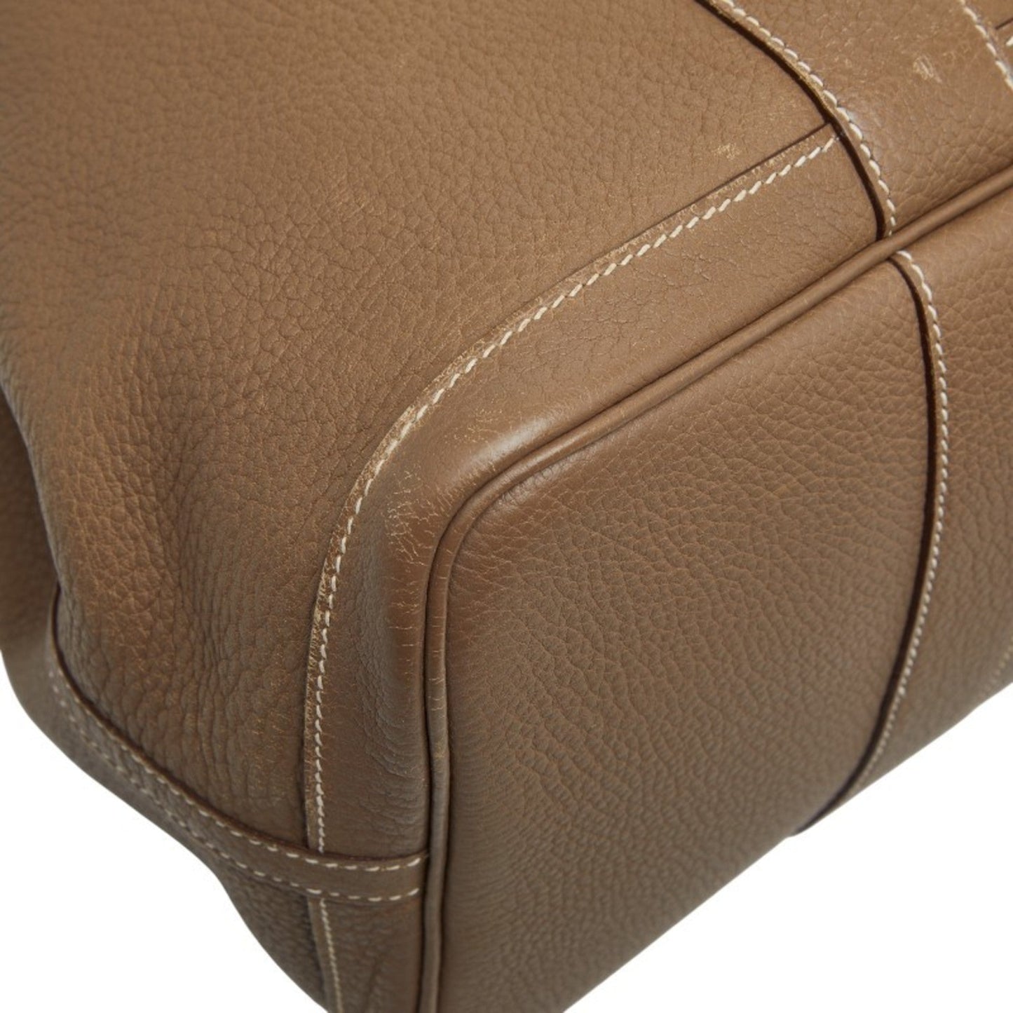 Hermes Beige Etoupe Gray Negonda Leather Handbag Tote Bag (Pre-Owned)