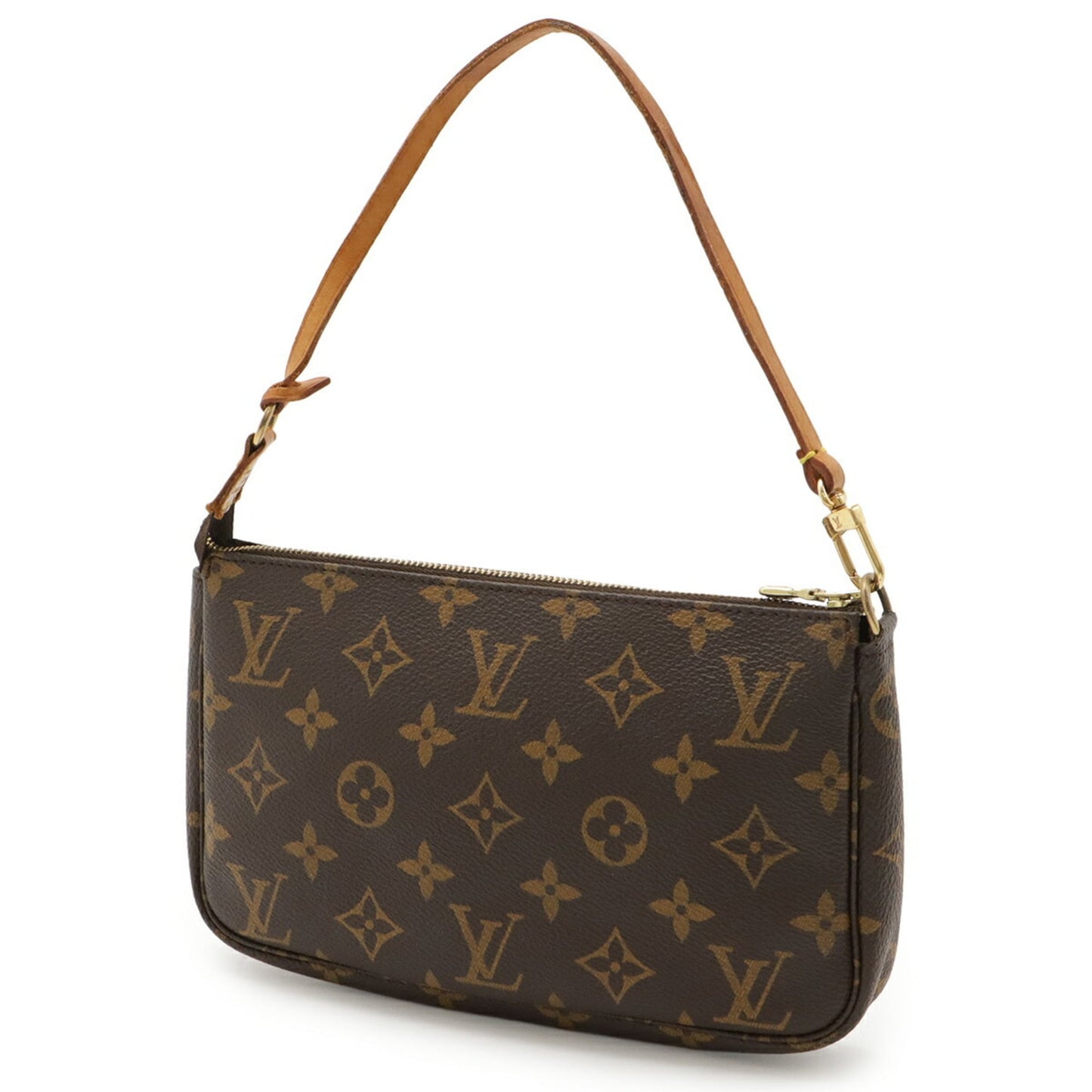 Louis Vuitton Brown Pvc Handbag Pochette Pouch (Pre-Owned)