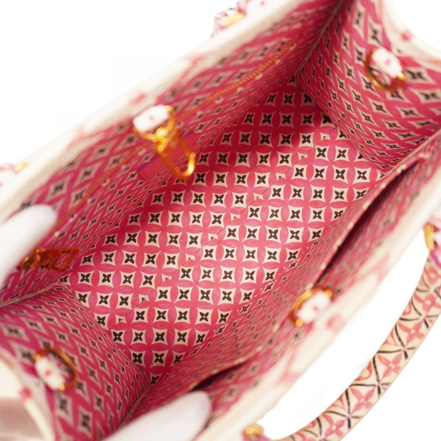 Louis Vuitton Pink White Handbag (Pre-Owned)