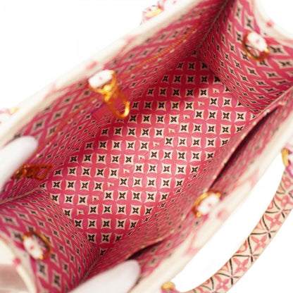Louis Vuitton Pink White Handbag (Pre-Owned)