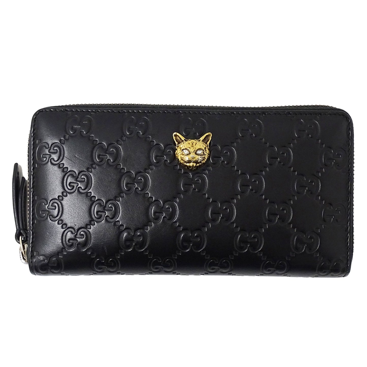 Gucci Black Leather Long Wallet (Bi-Fold) (Pre-Owned)