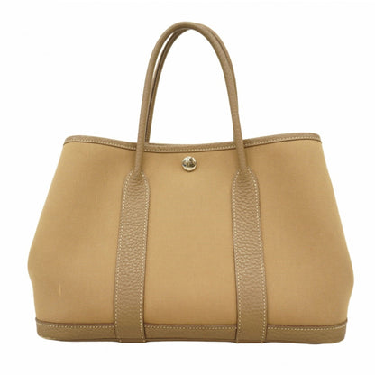 Hermes Etoupe Gray Toile Officier Tote Bag (Pre-Owned)