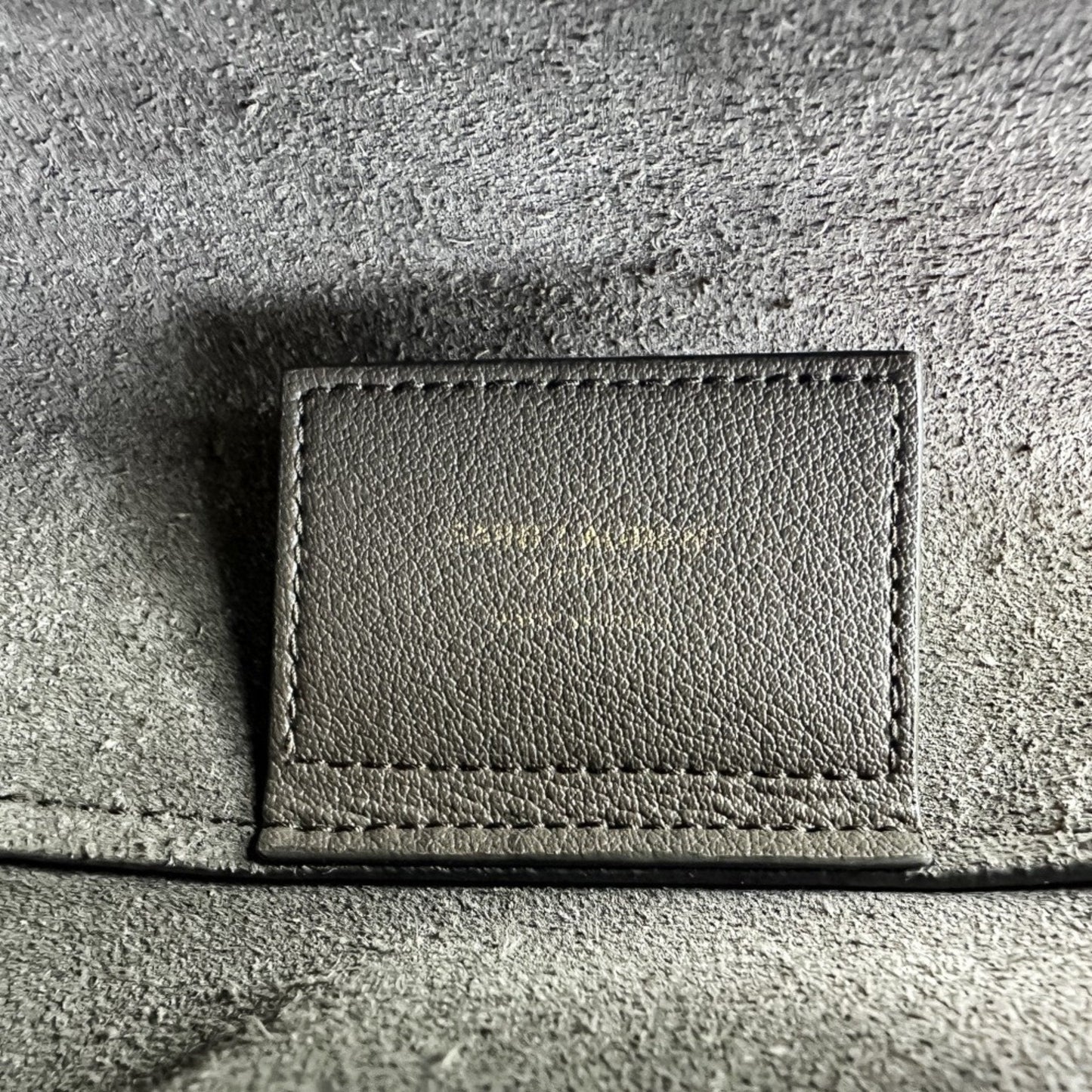 Yves Saint Laurent Gray Leather Pouch Tote Bag (Pre-Owned)